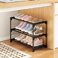 thumbnail image 2 of Sentmoon Shoe Rack for Closet Small Shoe Rack Shoe Rack Shoe Rack Storage Organizer with 3 Tiers Metal Shelves for Bedroom Closets Entry Dorm Room, 2 of 8
