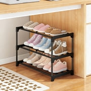 Dvkptbk Shoe Rack Shoe Rack Storage Organizer with 3 Tiers Metal Shelves for Bedroom Closets Entry Dorm Room organization and storage
