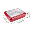 thumbnail image 3 of Large Aluminum Foil Trays with Removable Riser, Reusable Insulated Tinfoil Pans for Picnics, Catering, Party Food Storage, Dishwasher-Safe and Stackable, 3 of 8