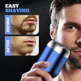 thumbnail image 3 of Repertoireof Shaver, Upgraded Electric Shaver for Men - Dual Magnetic Head, 7500 Rpm, Wet & Dry Usb Rechargeable Pocket Razor, Portable Mini Travel Razor, Waterproof & Low Noise (Blue), 3 of 8