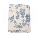 thumbnail image 2 of Linen Tablecloth Blue Floral Embroidery Rectangular Dining Table Cover Washable,SouMaox, 2 of 3