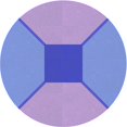 thumbnail image 1 of Ahgly Company Tapis de Zone Rond d'Intérieur Lavable à la Machine, Transitionnel, Violet Mimosa Violet, 4 Pieds Rond, 1 of 7