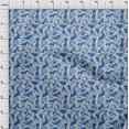 thumbnail image 4 of oneOone Velvet Medium Blue Fabric Abstract Craft Projects Decor Fabric Printed By The Yard 58 Inch Wide, 4 of 4