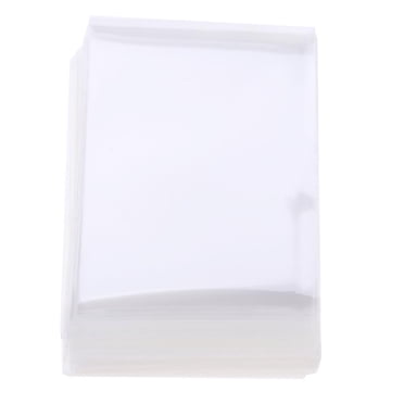 100 Pcs Protège-Cartes de Trois Pochettes Protectrices 66x90 mm