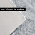 thumbnail image 4 of LAICAIW Super Soft Small Grey 2x3 Rug Faux Sheepskin Fur Rug Fluffy Rug Washable Rug for Bedroom Dorm Nursery Bedside Rug Luxury Home Decor, Rectangle, 4 of 7