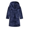 thumbnail image 4 of Esaierr Kids Girls Robe Bathrobe Solid Color Warm Bathrobe Winter Comfort with Pocket Bathrobe for Toddler 2-13Y, 4 of 9