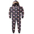 thumbnail image 2 of Christmas Family Matching Jumpsuits Pajamas Santa/Tree/Print Hooded Long Sleeve Zipper Onesie Rompers Pjs, 2 of 4