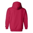 thumbnail image 2 of Gildan Mens Heavy Blend Hooded Sweatshirt, 2XL, Cherry Red, 2 of 2