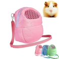 thumbnail image 2 of Small Pet Carrier Rabbit Cage Hamster Chinchilla Travel Warm Bags Guinea Pig Carry Pouch Bag Breathable, 2 of 13
