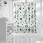 Dvkptbk Printed Shower Curtain Fabric, Farmhouse Shower Curtains for Bathroom, Soft Thick Bath Curtain Hotel Quality, Light-Weight & Machine Washable