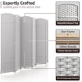 thumbnail image 2 of Sorbus 6 Panel Room Divider Tall Privacy Partition Screen Extra Wide Double Hinged Mesh Hand-Woven Folding Wall Divider - 6ft, 2 of 7