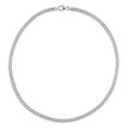 thumbnail image 5 of Miabella Sterling Silver Curb Link Necklace, 5 of 5