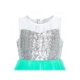 thumbnail image 4 of Flower Girls Dress Bright Turquoise Mesh Party Wedding Bridesmaid 7 Years, 4 of 5