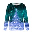 thumbnail image 5 of jsaierl T-Shirts de Noël pour Femmes Mode Paillettes Sapin de Noël Hauts à Imprimé 3D Chandails Tunique à Manches Longues Chandail pour Femmes, 5 of 5