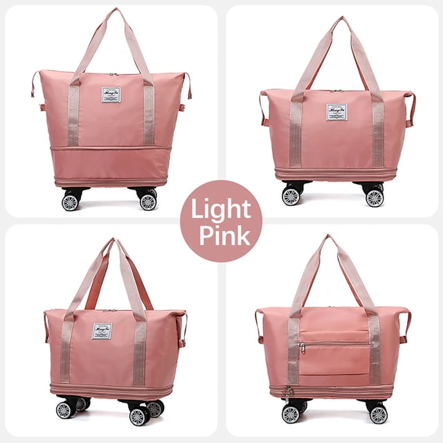 EGNMCR Organisateurs et Rangement de Garde-Robe, Sac de Voyage à Roue Universelle, Grand Sac de Voyage Pliable Imperméable à Grande Capacité Sac à Main Sac à Main Sac de Sport de Voyage Sac de Voyage Multifonction pour Dames le Rangement