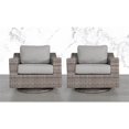 thumbnail image 2 of Living Source International Chaises de Patio Pivotantes de Style Club - Ensemble de 2, Brun/gris, 2 of 3
