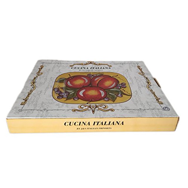 Plateau de Service Rectangulaire en Céramique Design Fruits Miel