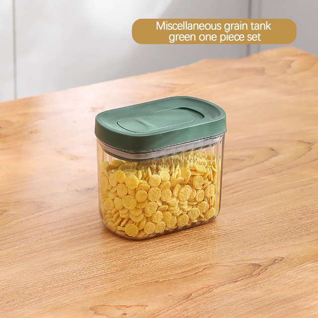 Sealed Plastic Food Storage Container for Cereals and Dry Goods | Airtight Kitchen Storage Box with Snap Lid | Stackable Snack Container for Pantry Organization | Fresh-Keeping Household Storage Tank