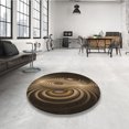 thumbnail image 4 of Ahgly Company Tapis d'Intérieur Lavable à la Machine, Carré, Transitionnel, Brun Pâle, Tapis de Zone, 5 Pieds Carré, 4 of 7