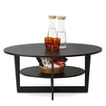 thumbnail image 3 of Furinno JAYA 15020WN Table Basse Ronde, Noyer, 3 of 5