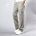 thumbnail image 2 of Cathalem Mens Cargo Work Pants Loose Drop Crotch Trousers,Gray XXXL, 2 of 4