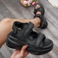 thumbnail image 4 of Wensltd Sandales Confortables pour Femmes Respirantes à Bout Rond à Bout Ouvert Sandales Noires, 4 of 9