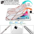 thumbnail image 3 of DuraSafe Cases iPad PRO 12.9 Inch 4th 5th 6th [ Pro 12.9 4 5 6 ] MY3K2LL/A MY3J2LL/A MY2H2LL/A MY2J2LL/A TriFold Printed PC Lightweight Protective Clear Back Cover - Marble Pink, 3 of 8
