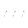 thumbnail image 2 of Transemion 1/2/3/5 Cartoon Adorable Restaurant Hotel Tableware Portable Washable Stainless Steel Stirring Mixing Dinnerware Cake Flatware Donut Fork Rose Red 3PCS, 2 of 6