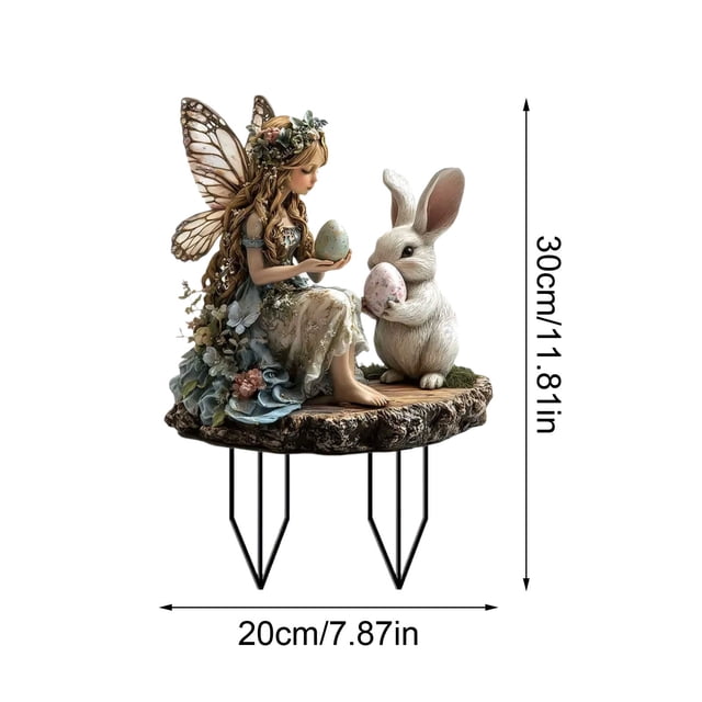 Garden Stake Easter Decoration Easter Garden Rabbits Decoration Easter Decoration Outdoor Vintage For Outdoor Spring Easter Bunny Outdoor Garden Signs Easter
