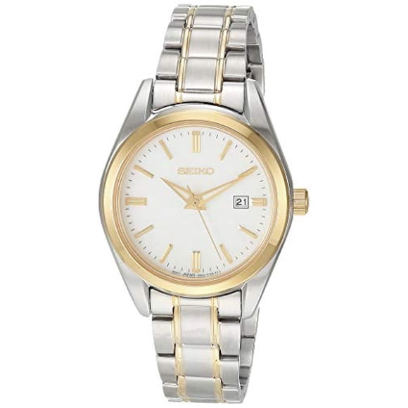 Seiko Women's Essentials Japanese Quartz Steel Two Tone Strap, Silver/Gold, 0 Casual Watch (Model: SUR636)