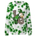 thumbnail image 4 of QIPOPIQ Chandails à Manches Longues pour Femmes St. Patrick's Day T-Shirts Shamrock T-Shirt Chemise Verte Tee St Patricks Day Chemises Tunique Col Rond Hauts Amples Chandail Chemises des Fêtes T-Shirts Graphiques Aubaines, 4 of 5