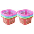 thumbnail image 1 of 1 Ensemble de Petits Paniers en Plastique de Forme Carrée Colorée 6pcs, 1 of 10