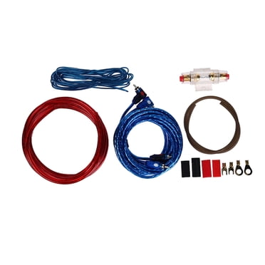 Riforla Amplificateur de Puissance pour Voiture Ensemble de Caisson de Basses Fil Audio Modification Accessoires Alimentation Audio Accessoires Intérieur de Voiture Rouge