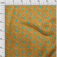 thumbnail image 2 of oneOone Georgette Viscose Mustard Yellow Fabric Geometric Texture Sewing Craft Projects Fabric Prints By Yard 42 Inch Wide, 2 of 4