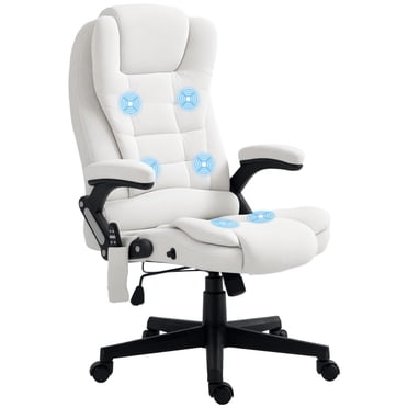 Vinsetto Massage Office Chair with 6-Point Vibration, White