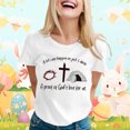 thumbnail image 4 of LUOGENLI T-shirts pour Femme pour Femmes T-Shirt Décontracté à Imprimé de Lettres Col Rond Manches Courtes T-Shirt Plusieurs Couleurs 4TG T-shirts pour Femmes T-shirts Graphiques Fête de la Saint-Patrick Blanc m, 4 of 5