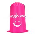 thumbnail image 1 of Smiley Face Pattern Oxford Cloth Drawstring Laundry Bag - 610mm*910mm Rose Red, Versatile Storage for Clothes, Towels & Bedding, Lightweight Travel-Friendly Design, Durable & Machine Washable, Ideal, 1 of 6