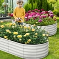 thumbnail image 2 of EDTara Large Oval Raised Planter Beds, 2-Pack Metal Garden Boxes With Open-Ended Base for Growing Vegetables and Flowers, 2 of 9