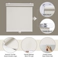 thumbnail image 4 of AOSKY Cordless Roller Shades for Windows Light Filtering Shades with 5% Openness Solar Screen Semi Sheer Roller Blinds UV Protect, 4 of 6
