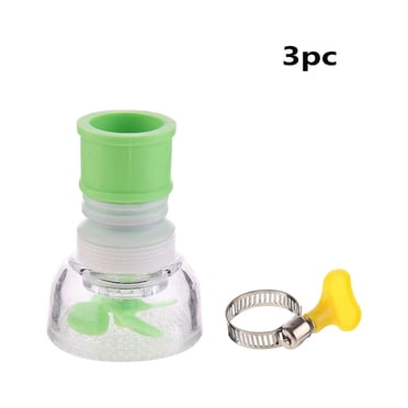 EGNMCR Robinet de Cuisine 3 Pcs Rotatif Buse d'Eau Étanche Dispositif d'Économie d'Eau Fermoir Robinet en Plastique
