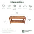 thumbnail image 3 of All Things Cedar 44” Deluxe Wood Sauna Bench, Indoor & Outdoor Use, Natural, 3 of 12
