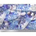 thumbnail image 2 of Soimoi Rayon Fabric Snowflake & Tree Watercolor Printed Craft Fabric by the Yard 42 Inch Wide, 2 of 3