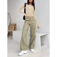 thumbnail image 4 of ORUYROP Womens Long Sleeve Fall Fashion 2023 Crop Tops Basic Layering Workout Slim Fitted T Shirts Y2K Tops, 4 of 5