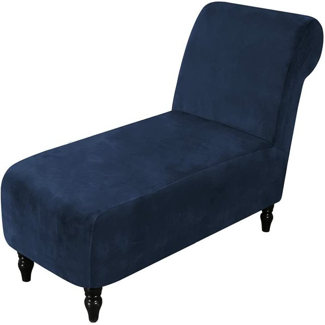 2024 Velvet Armless Chaise Lounge Slipcover Stretch Sofa Slip Cover Furniture Protector