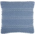 thumbnail image 1 of homeroots Décoration Intérieure 386172 Coussin Décoratif Doux Bleu à Pois et Rayures Texturés, 1 of 1