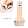 thumbnail image 4 of SHAGUOZHOU Weaving Comb Wooden Double Ended Weaving Comb Fringe Comb Braided Tools Tapestry Rug Comb For Knitting Crafts Sweaters Scarves Hats Tapestries, 4 of 7