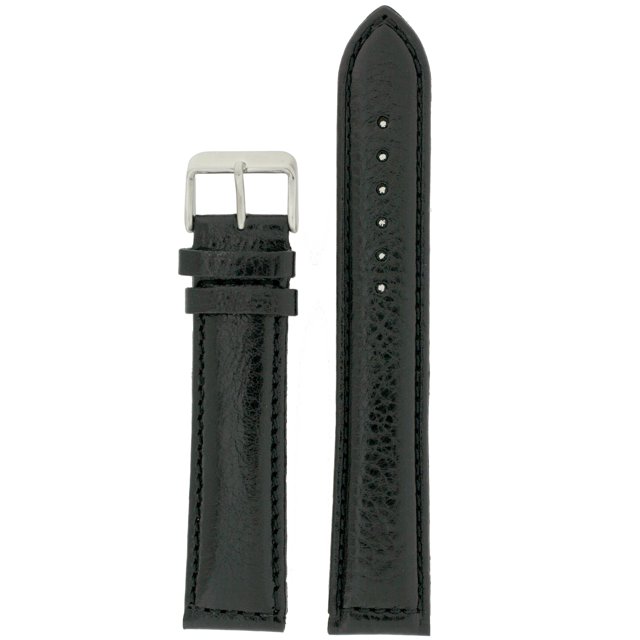 Tech Swiss Extra Long Watch Band Leather Black Padded 20 millimeters