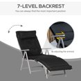 thumbnail image 4 of Outsunny Outdoor Chaise Lounge Chair with Folding Design Black, 4 of 10