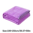 thumbnail image 3 of Save Now, Best Value, PENDANEMSK Super Soft Warm Solid Warm Plush Fleece Blanket Throw Rug Sofa Bedding 100X150Cm | 100%Polyester, Purple, Akmoler|100%Polyester,Purple,PENDANEM, 3 of 4