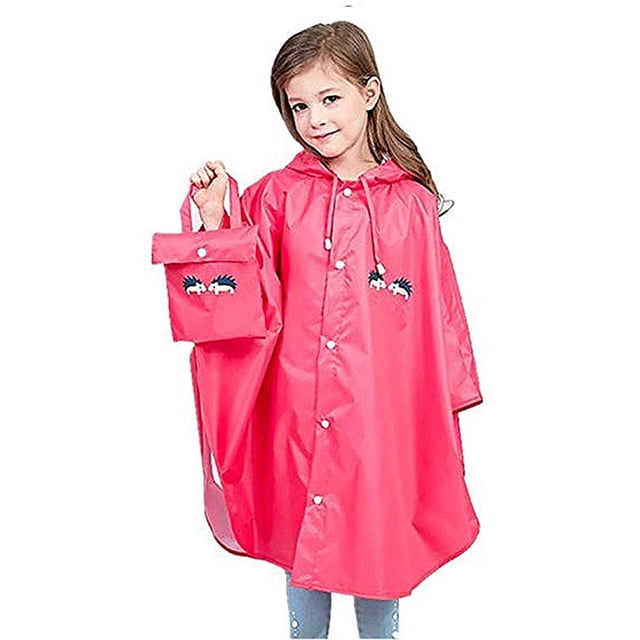 Poncho Imperméable à Capuche pour Enfants, Durable, Portable, Cape de Pluie pour Garçons et Filles